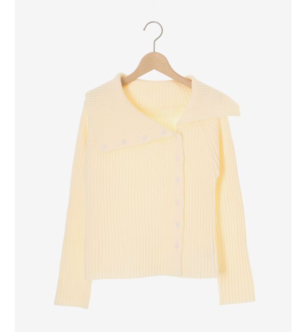 MAJESTICLEGON「ビッグカラーボタンオフショルニット」|ニット・セーター|