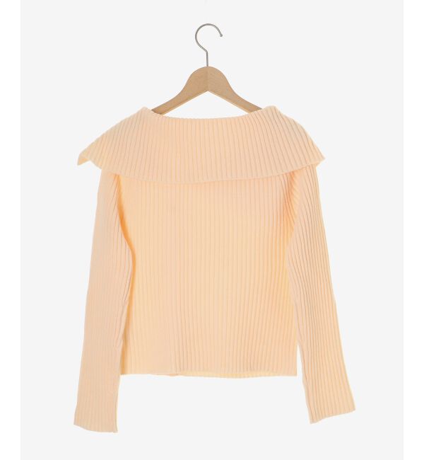 MAJESTICLEGON「ビッグカラーボタンオフショルニット」|ニット・セーター|