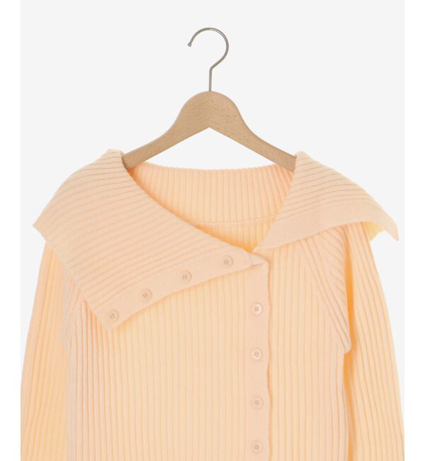 MAJESTICLEGON「ビッグカラーボタンオフショルニット」|ニット・セーター|