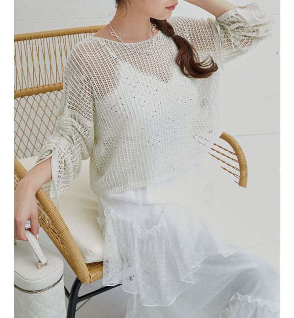  「キラキラメッシュニット」|ニット・セーター|