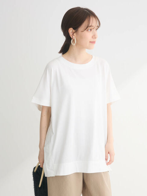 Green Parks「フレンチスリーブ脇ドッキングカットプルオーバー」|Tシャツ・カットソー|