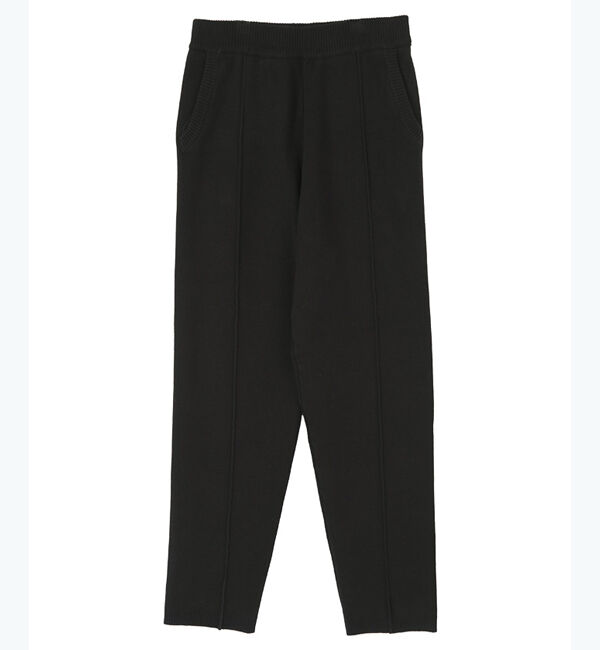 titivate「センターピンタックスリムニットパンツ」|スラックス|