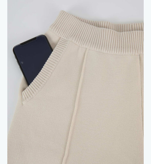 titivate「センターピンタックスリムニットパンツ」|スラックス|