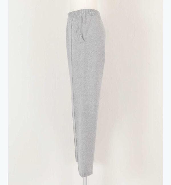 titivate「センターピンタックスリムニットパンツ」|スラックス|