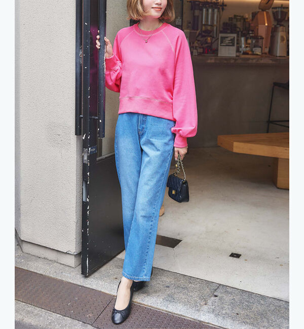 titivate「ショートスウェットプルオーバー」|スウェット・ジャージ|ピンク