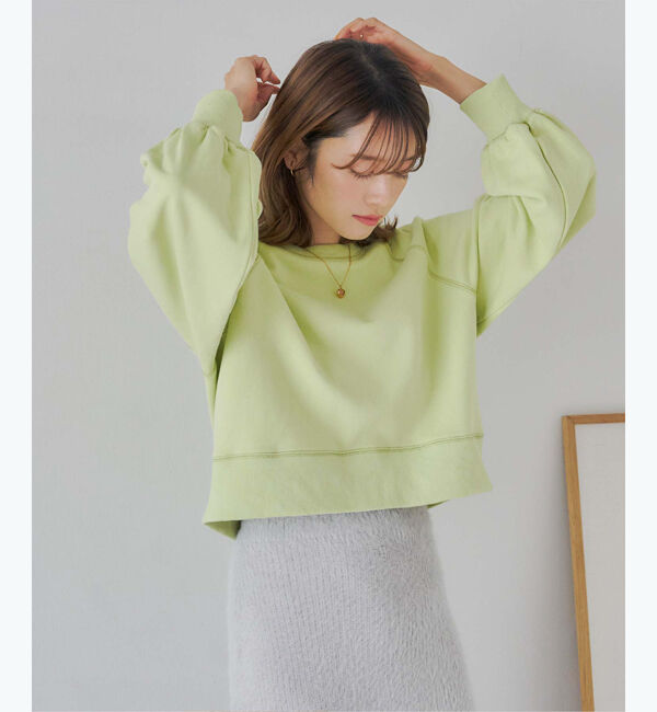 titivate「ショートスウェットプルオーバー」|スウェット・ジャージ|