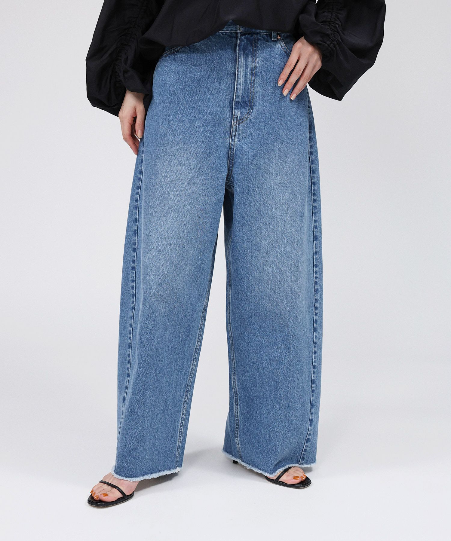 BABYLONE「ﾊﾞﾚﾙﾚｯｸﾞﾃﾞﾆﾑPT」|デニム|