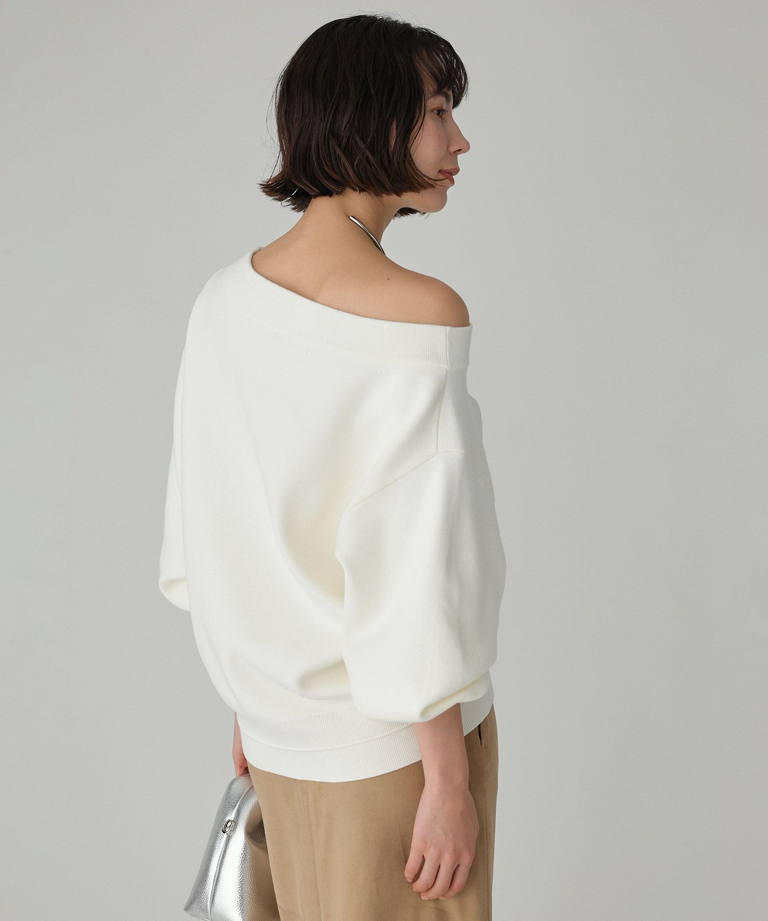 BABYLONE「スウェットライクニットプルオーバー」|ニット・セーター|