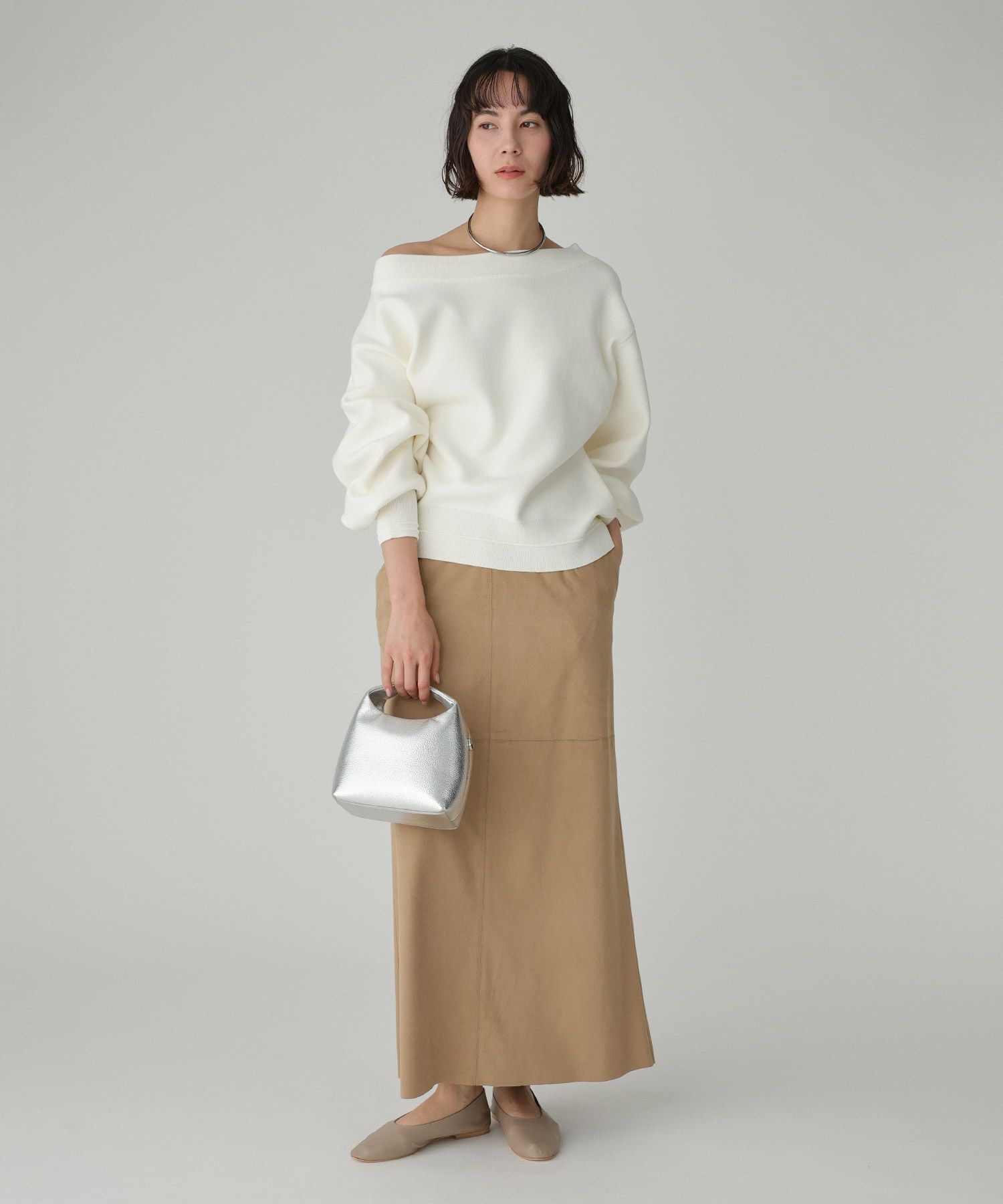 BABYLONE「スウェットライクニットプルオーバー」|ニット・セーター|