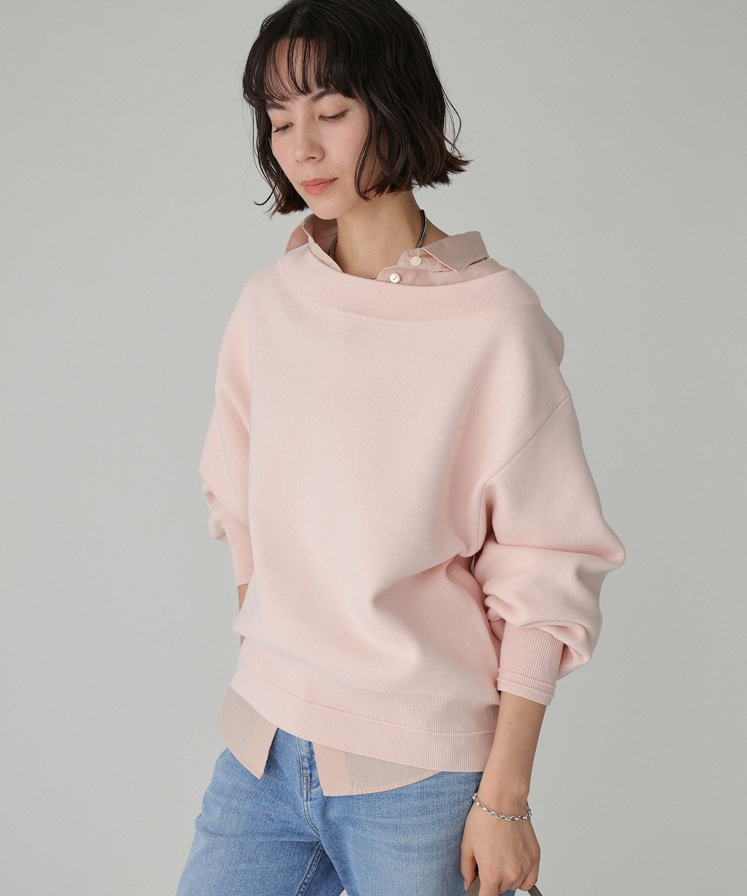 BABYLONE「スウェットライクニットプルオーバー」|ニット・セーター|