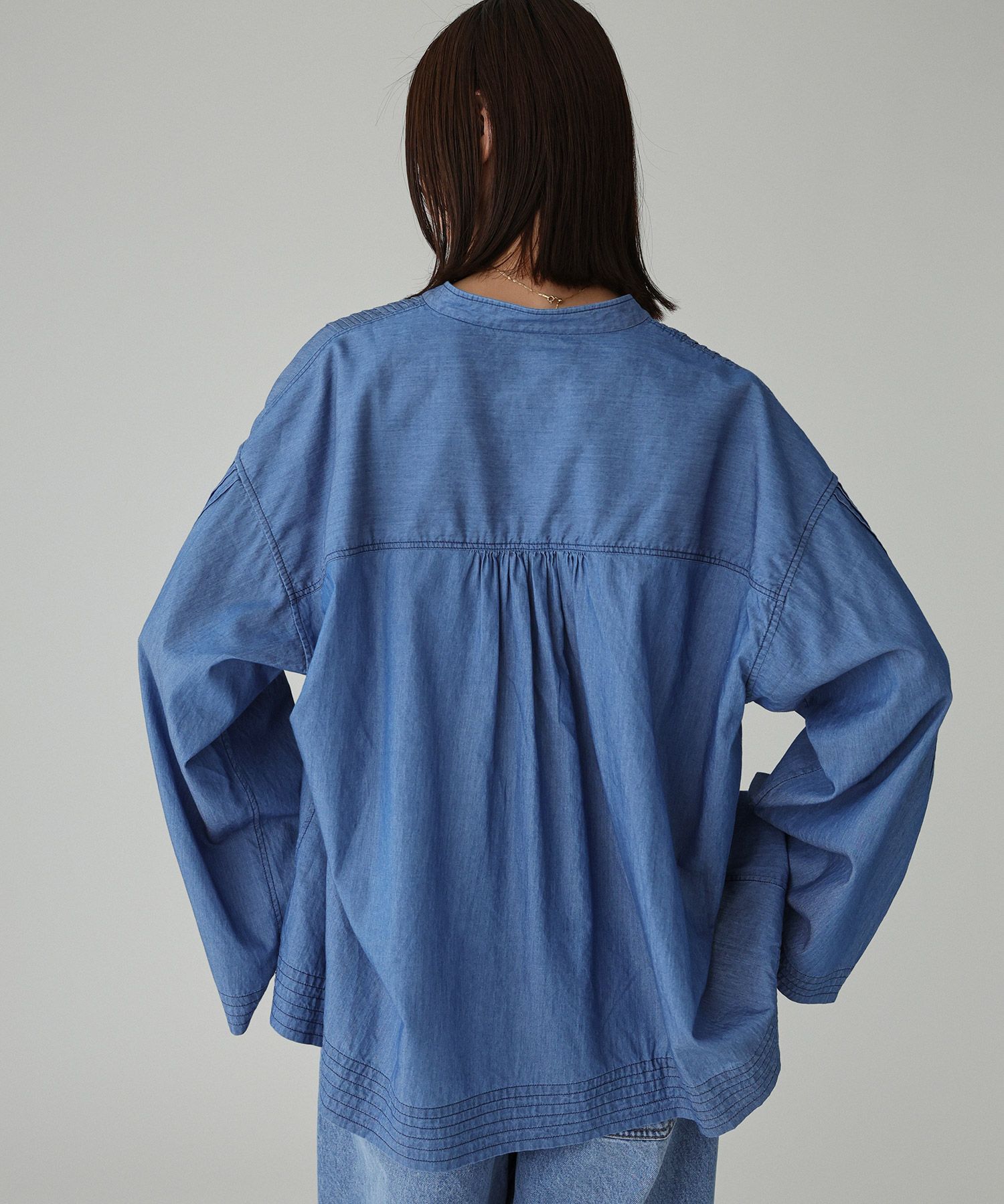 BABYLONE「ピンタックデニムシャツ」|シャツ・ブラウス|