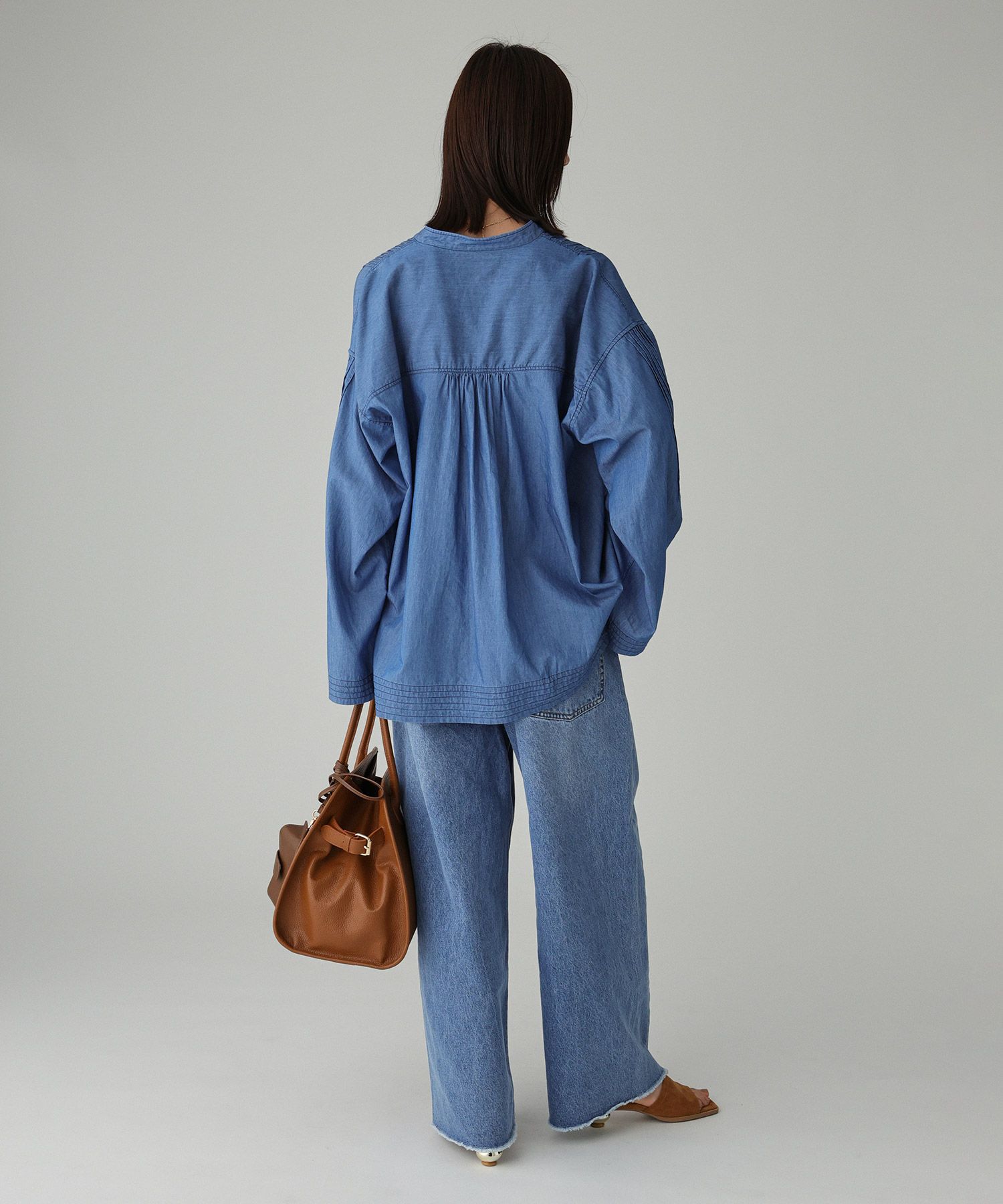 BABYLONE「ピンタックデニムシャツ」|シャツ・ブラウス|