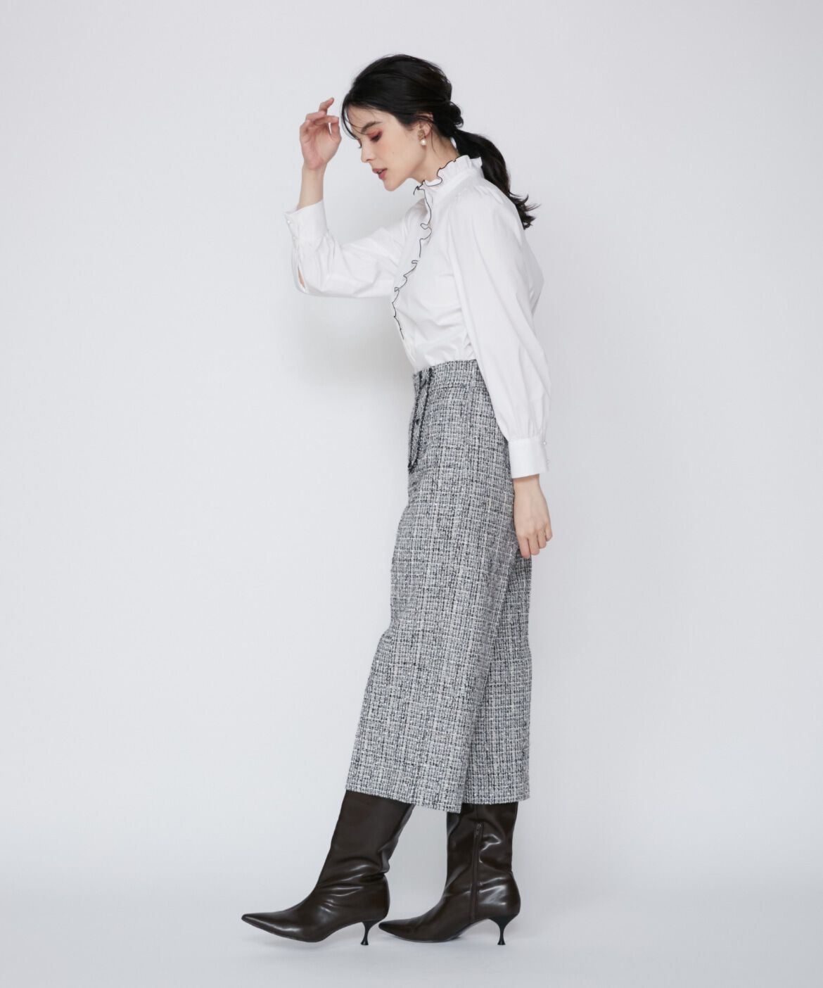 Maglie le cassetto「配色フリルブラウス」|シャツ・ブラウス|