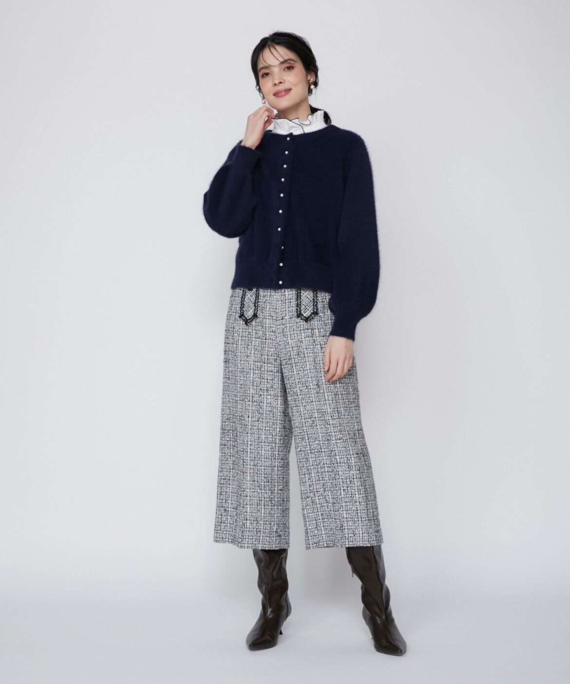 Maglie le cassetto「配色フリルブラウス」|シャツ・ブラウス|