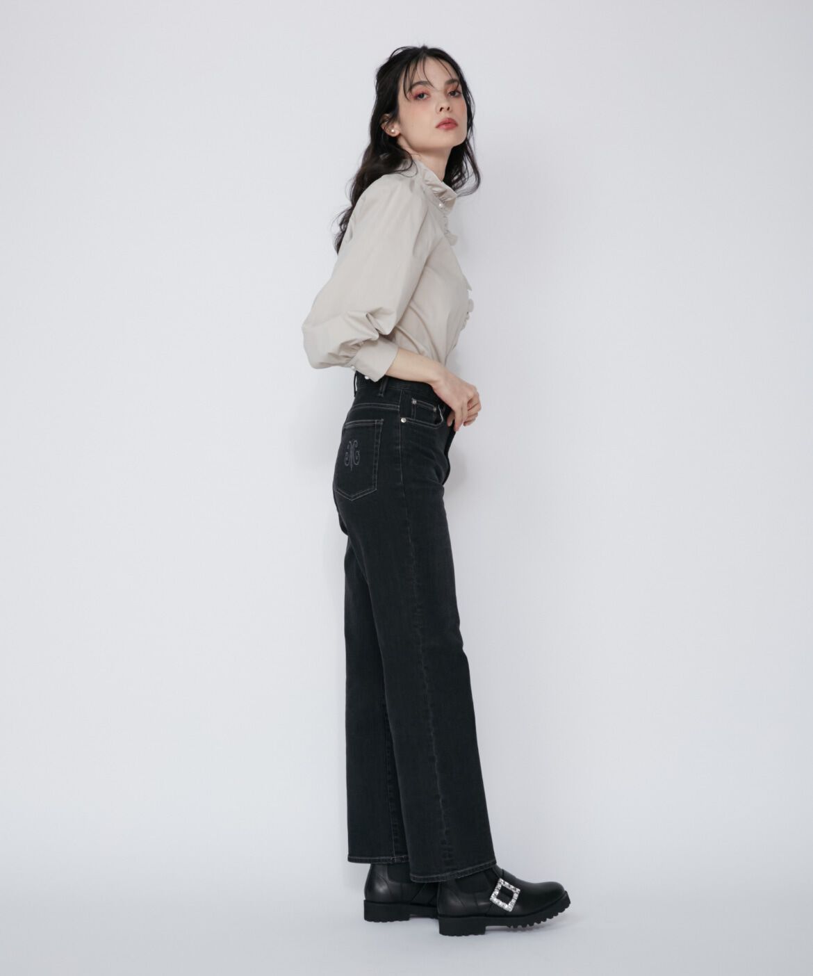 Maglie le cassetto「配色フリルブラウス」|シャツ・ブラウス|