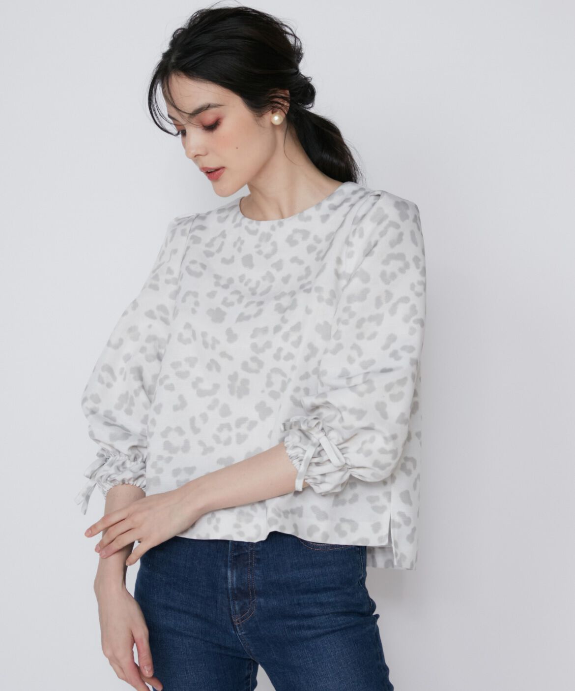 Maglie le cassetto「レオパードプリントブラウス」|シャツ・ブラウス|