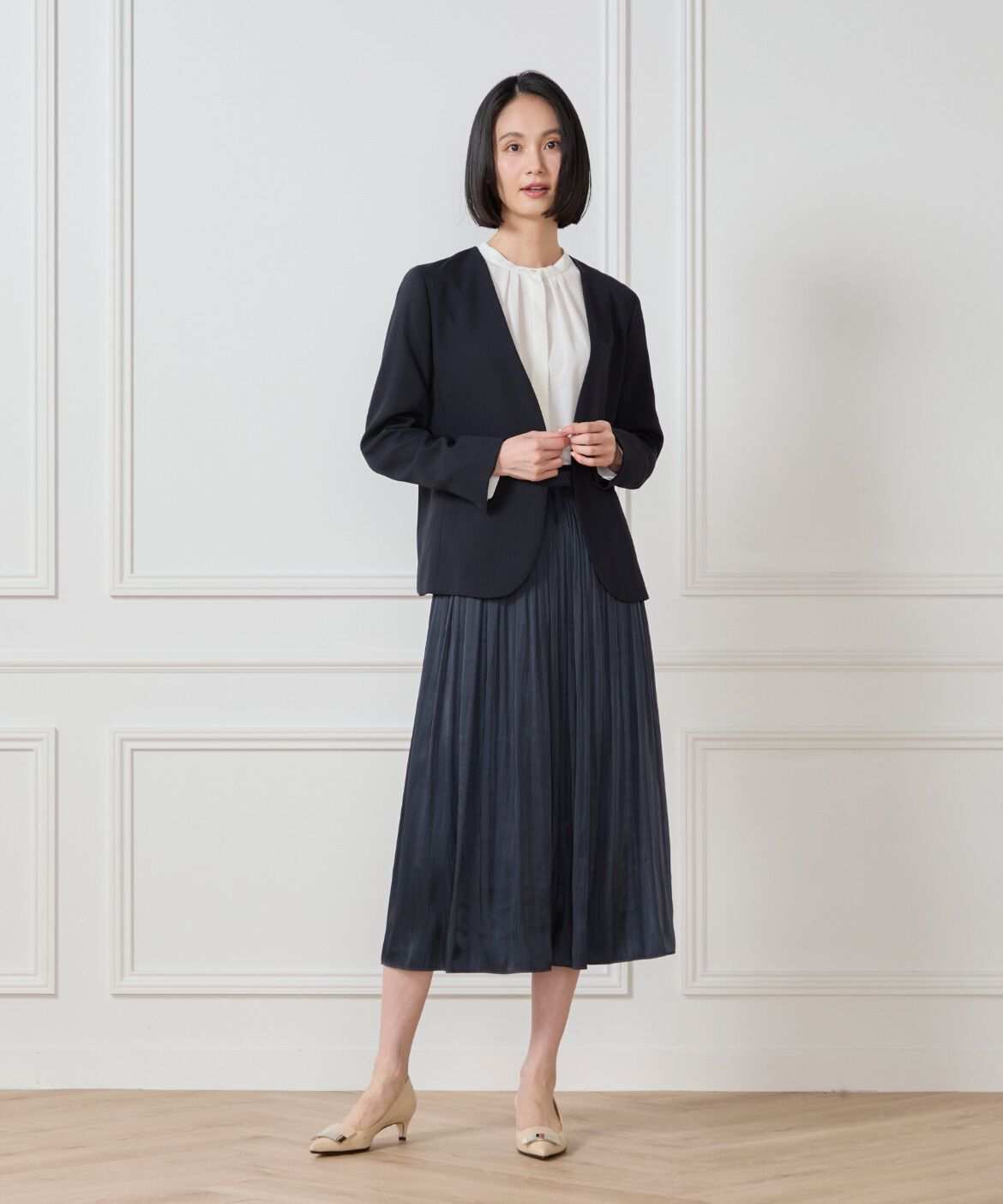 7-IDconcept.「スタンドカラーブラウス」|シャツ・ブラウス|