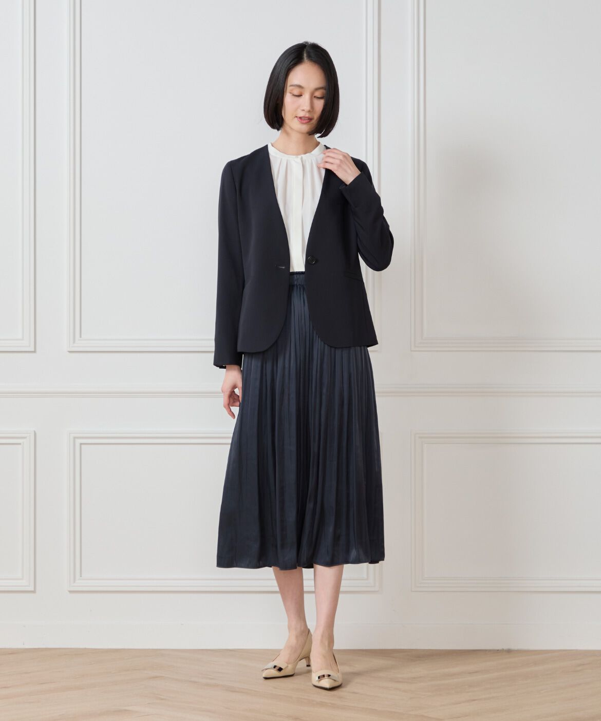 7-IDconcept.「スタンドカラーブラウス」|シャツ・ブラウス|