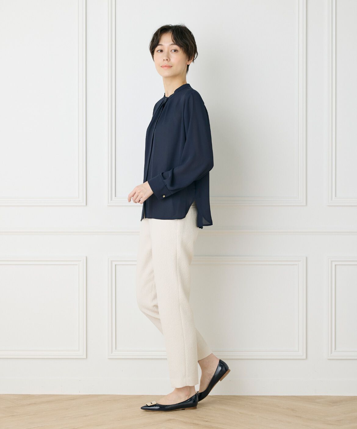 7-IDconcept.「スタンドカラーブラウス」|シャツ・ブラウス|