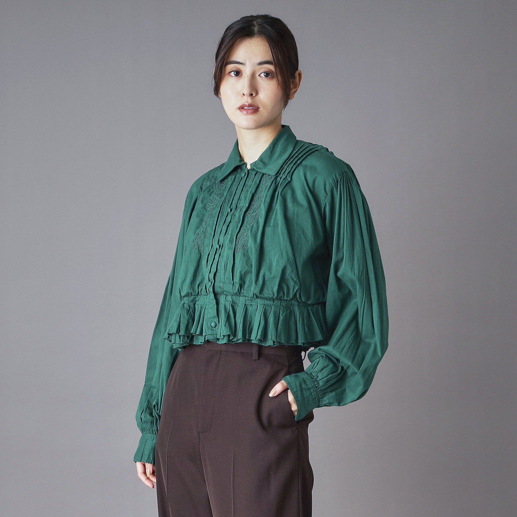 DRESSTERIOR「◆crinkle crinkle crinkle(クリンクルクリンクルクリンクル)cord embr」|シャツ・ブラウス|