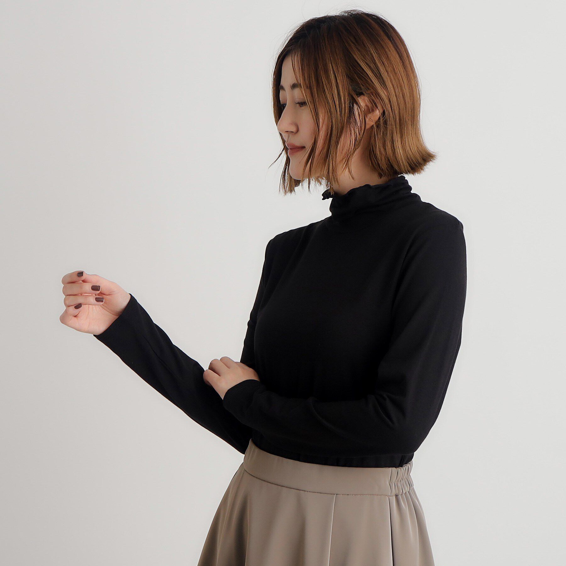 grove「【吸湿発熱MW】メロータートルネックプルオーバー」|Tシャツ・カットソー|