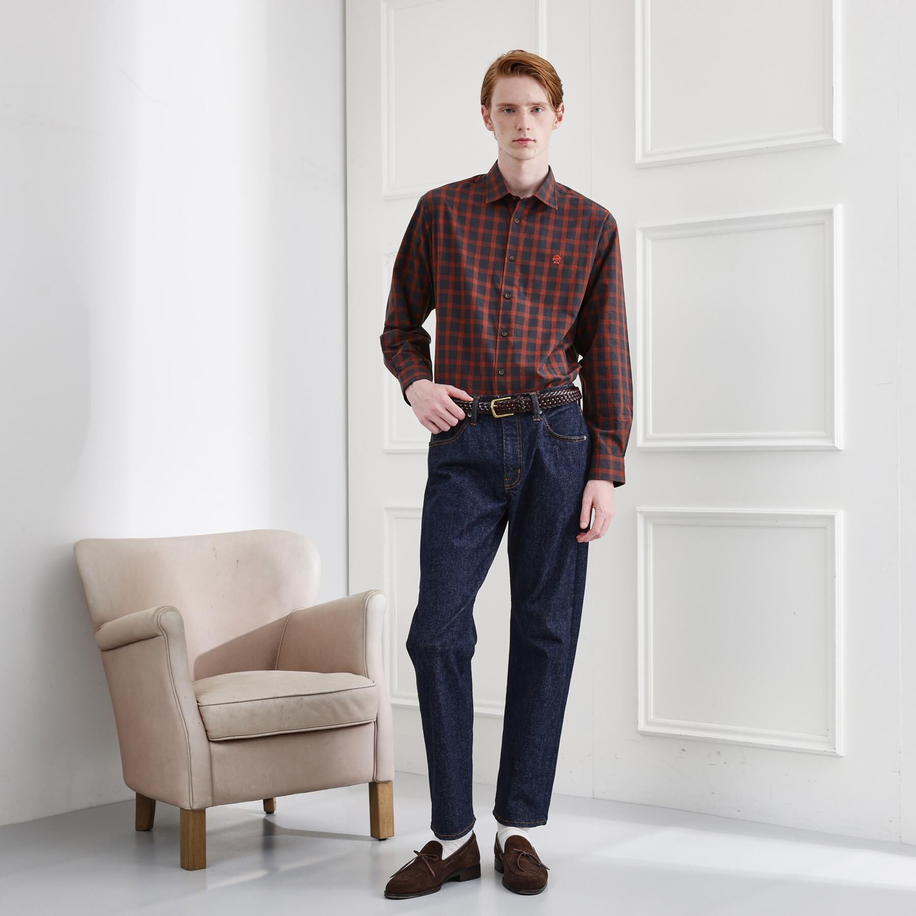 TAKEO KIKUCHI「【LIMITED】ダークチェック長袖シャツ」|シャツ・ブラウス|