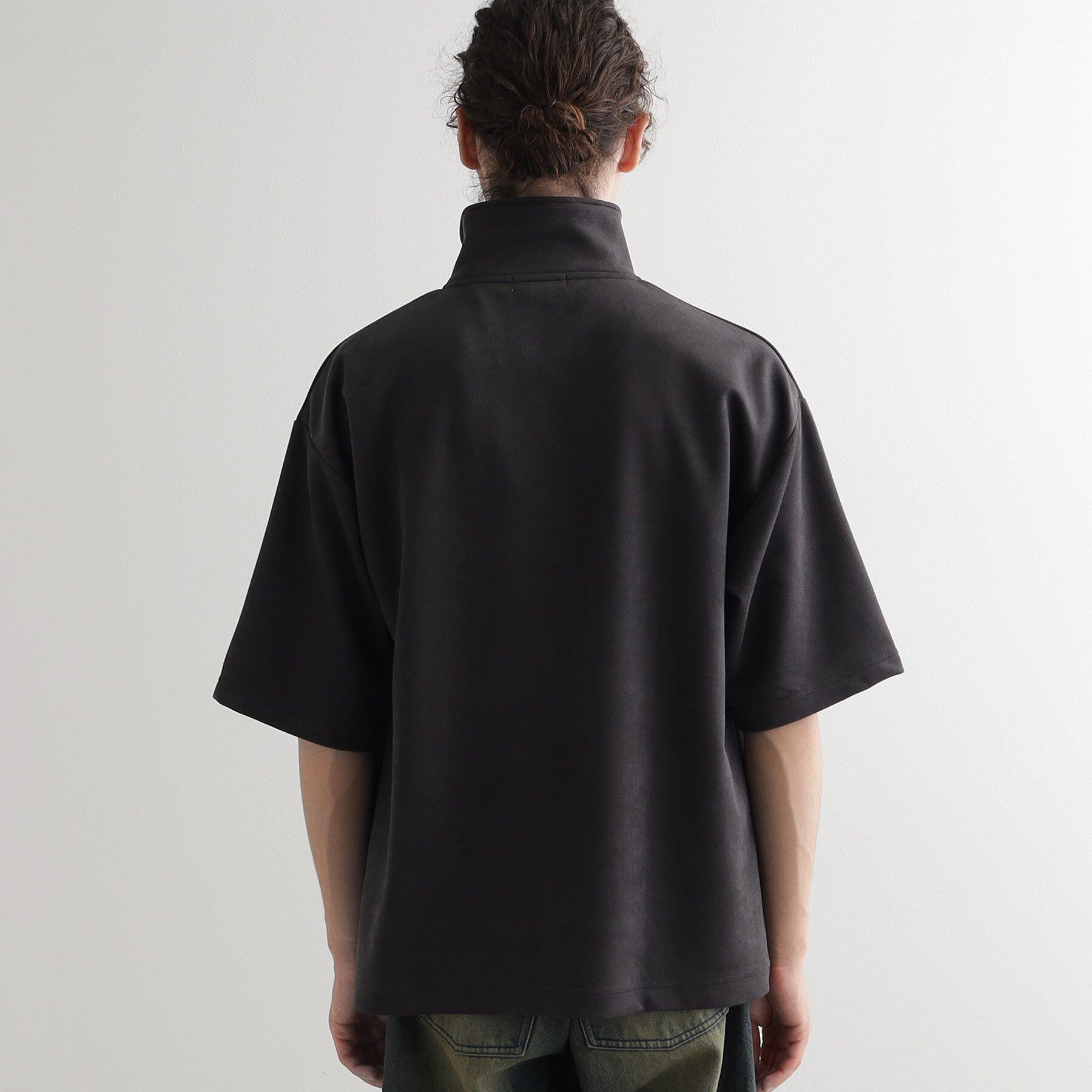 tk.TAKEO KIKUCHI「ポンチスエードハーフジップカットソー」|Tシャツ・カットソー|