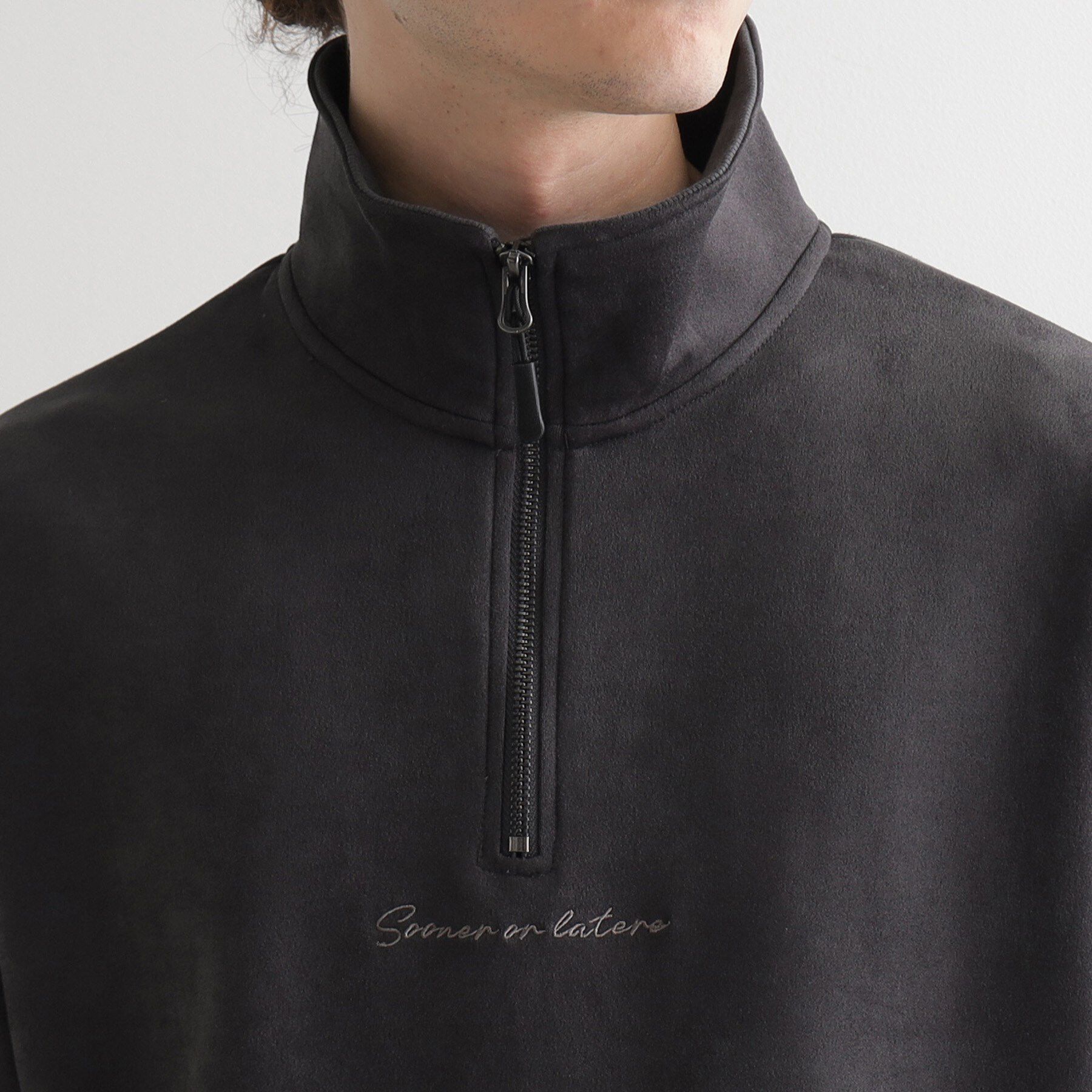 tk.TAKEO KIKUCHI「ポンチスエードハーフジップカットソー」|Tシャツ・カットソー|