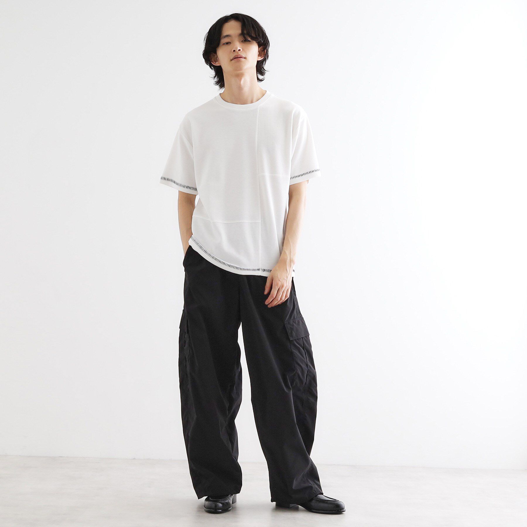 tk.TAKEO KIKUCHI「ブラインドステッチ切替カットソー」|Tシャツ・カットソー|