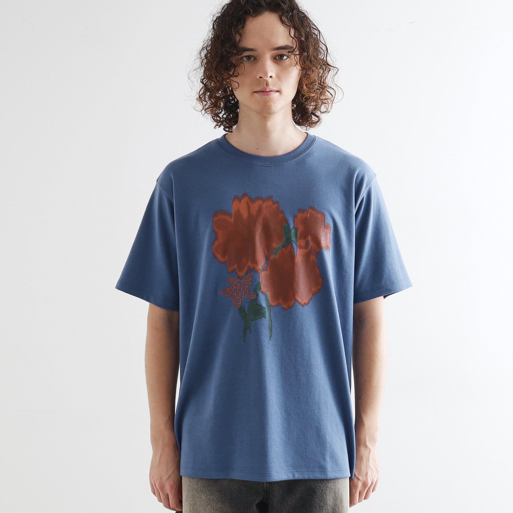 tk.TAKEO KIKUCHI「ボカシフラワーTシャツ」|Tシャツ・カットソー|