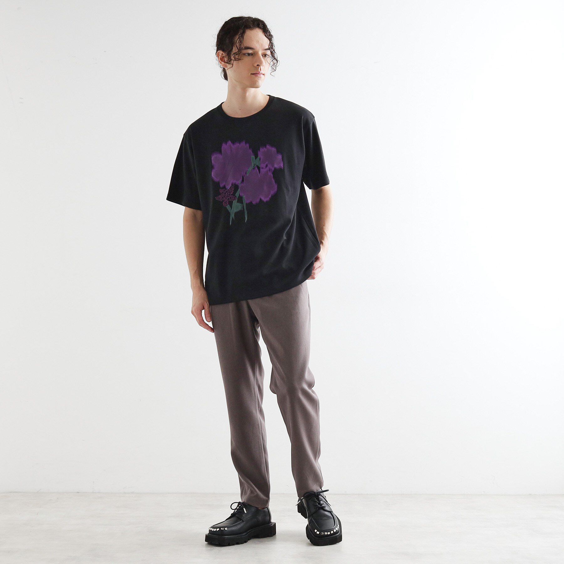tk.TAKEO KIKUCHI「ボカシフラワーTシャツ」|Tシャツ・カットソー|