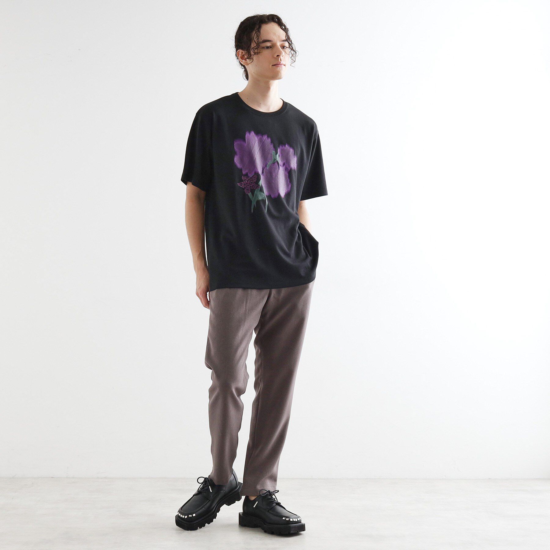 tk.TAKEO KIKUCHI「ボカシフラワーTシャツ」|Tシャツ・カットソー|
