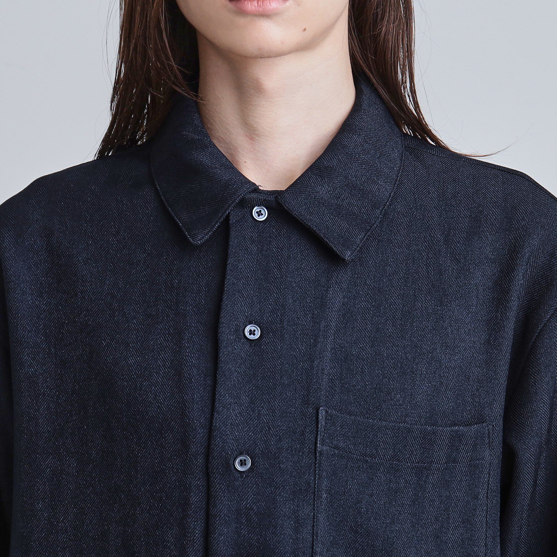 tk.TAKEO KIKUCHI「ウール調へリンボンシャツ」|シャツ・ブラウス|