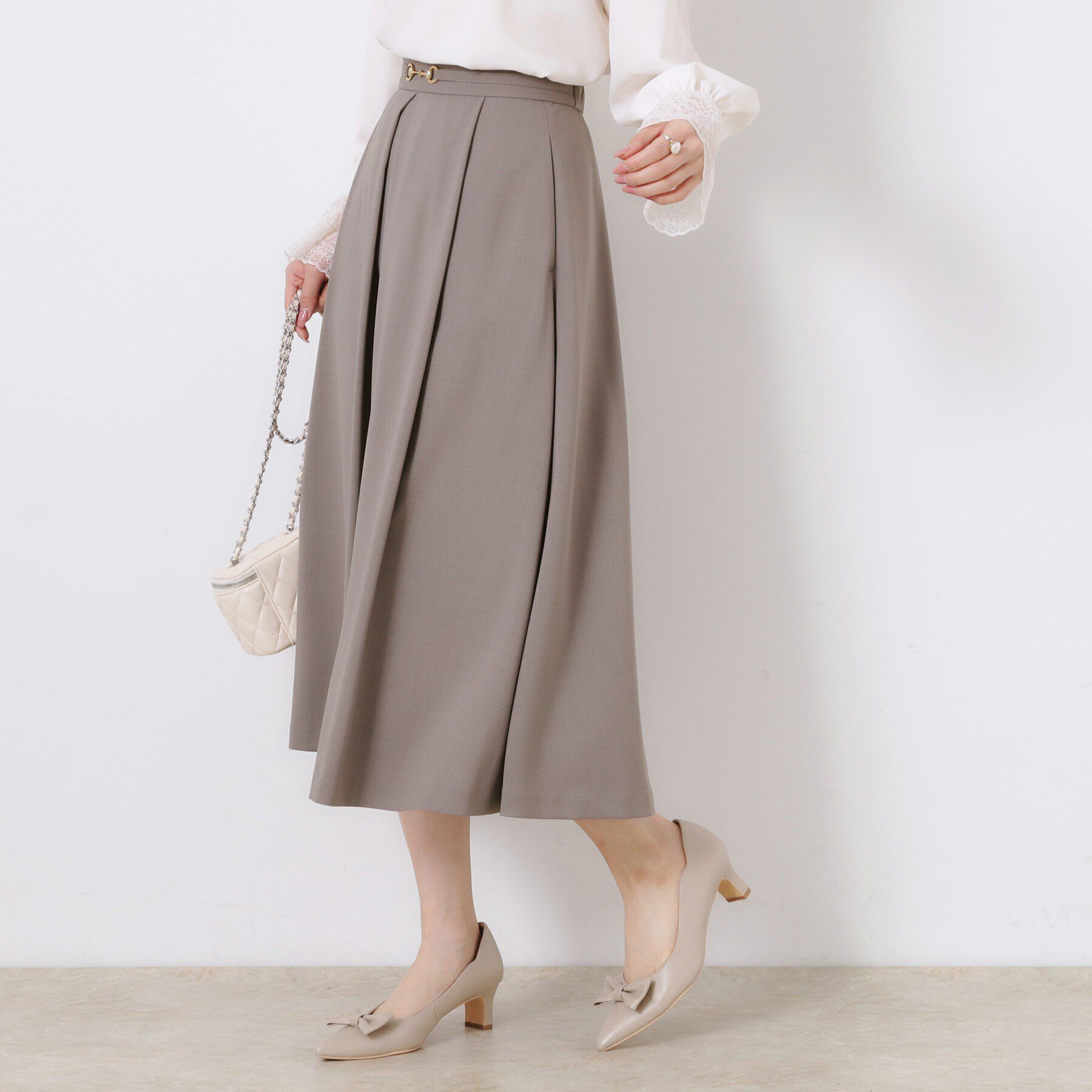 Couture broach「【きれいめ・美脚効果・通勤】ネオシャンブルビットスカート」|スカート|