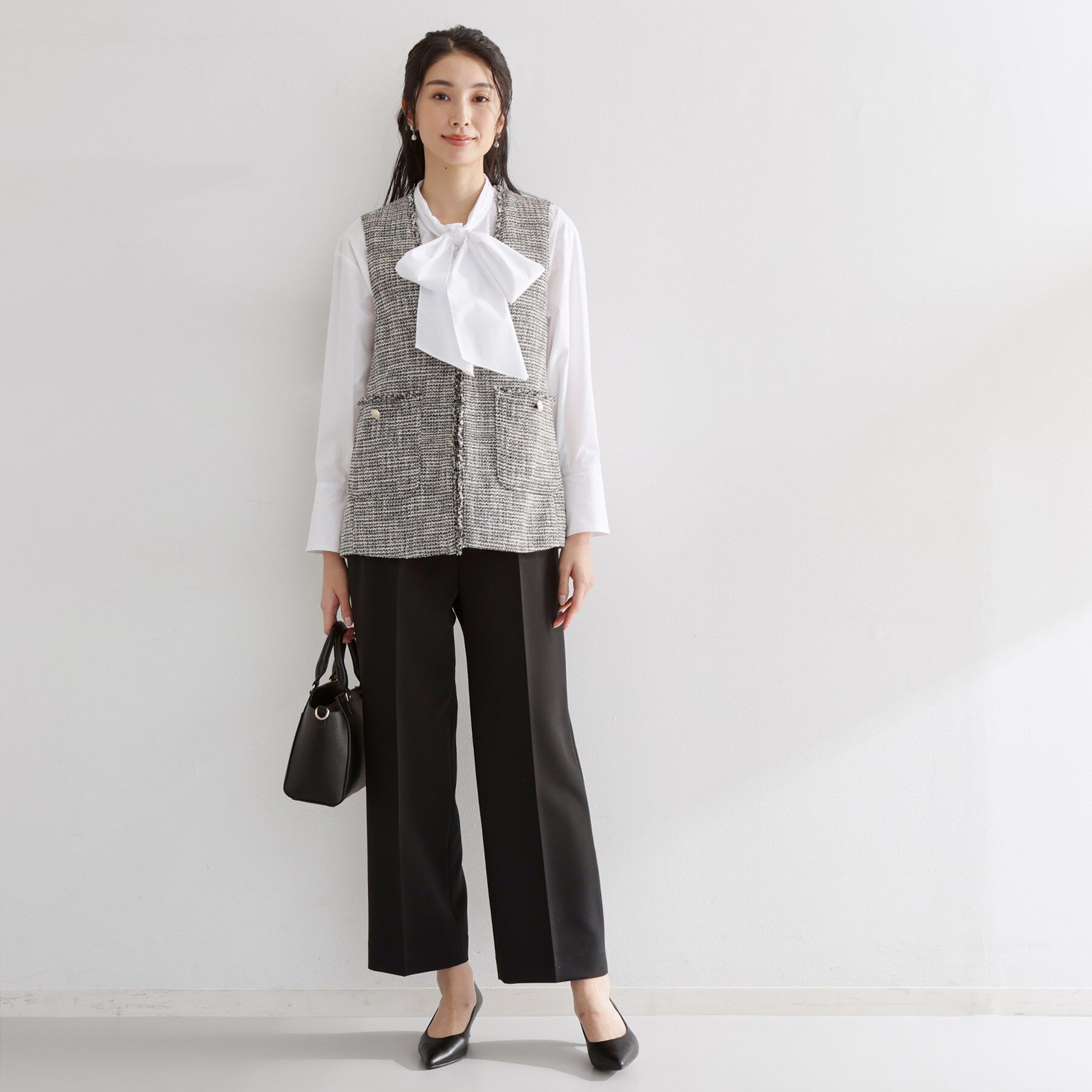 THE SHOP TK「【フォーマルにもカジュアルにも】ツイードジレ」|ベスト・ジレ|