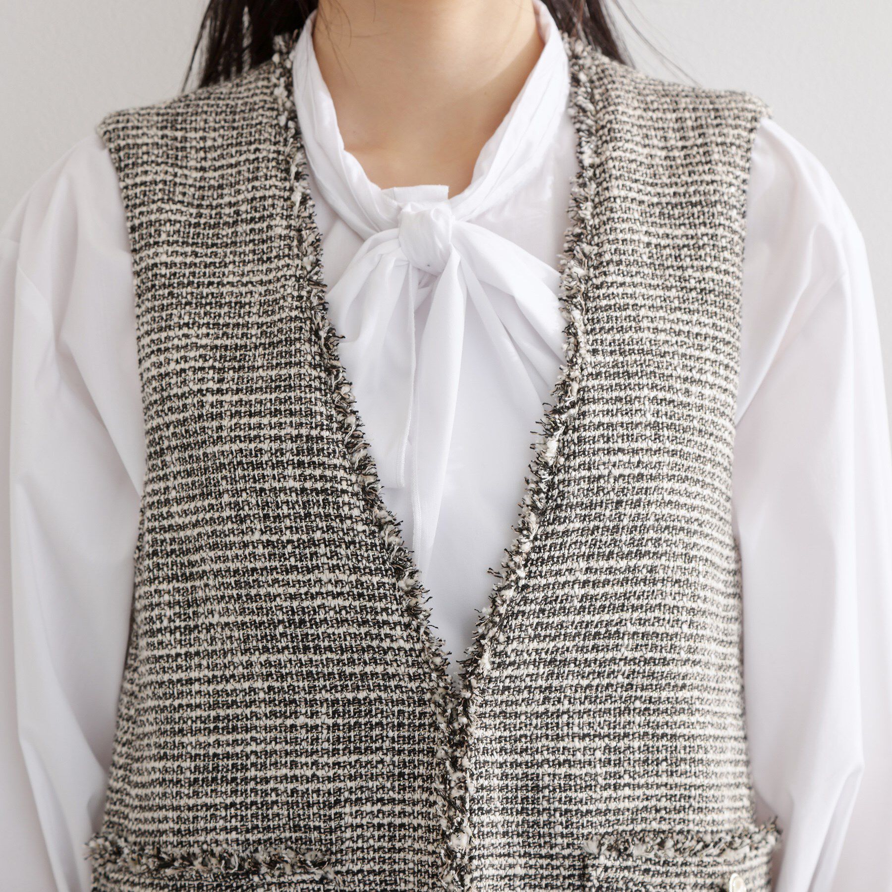 THE SHOP TK「【フォーマルにもカジュアルにも】ツイードジレ」|ベスト・ジレ|