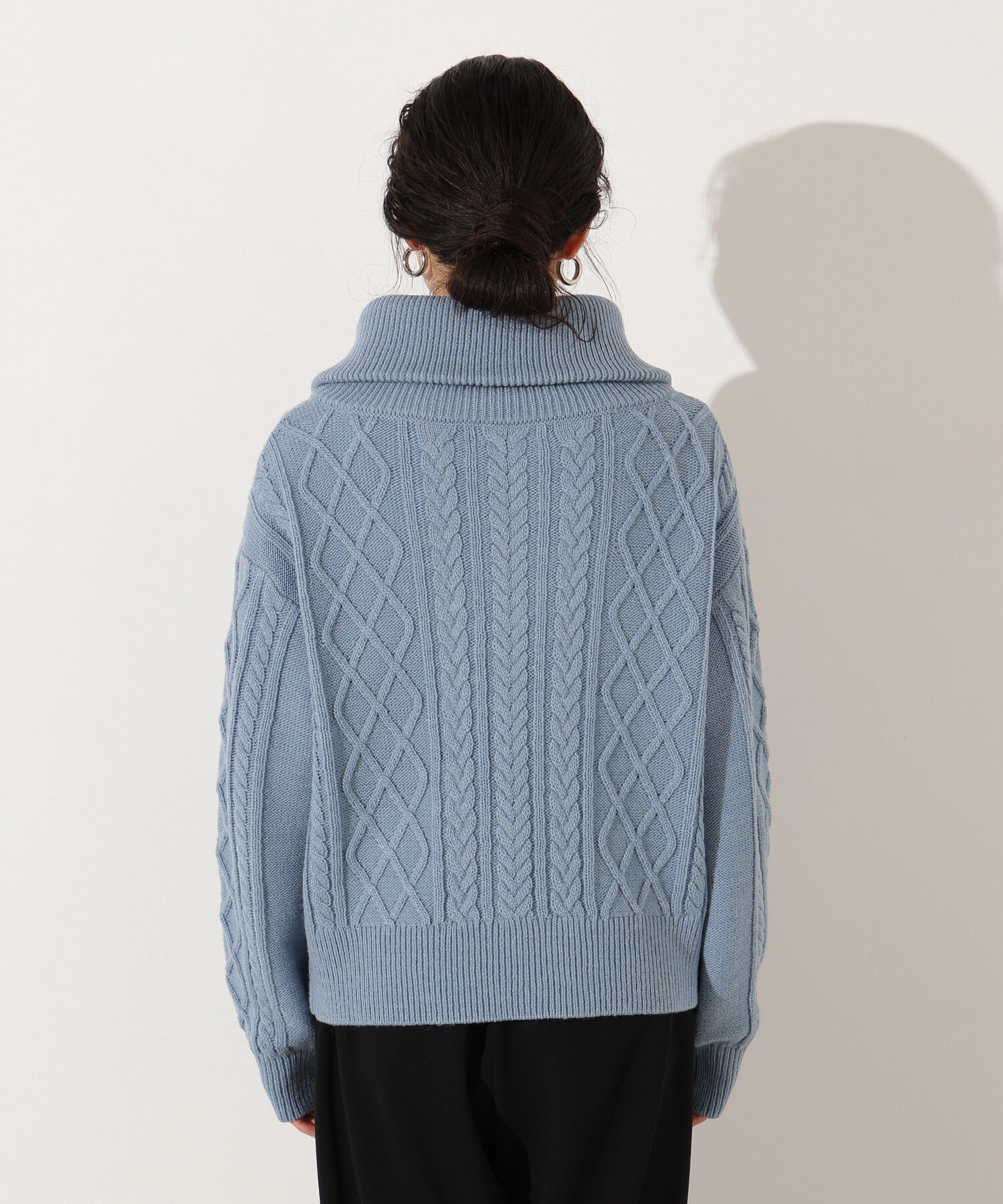  「ハーフジップケーブルニット」|ニット・セーター|