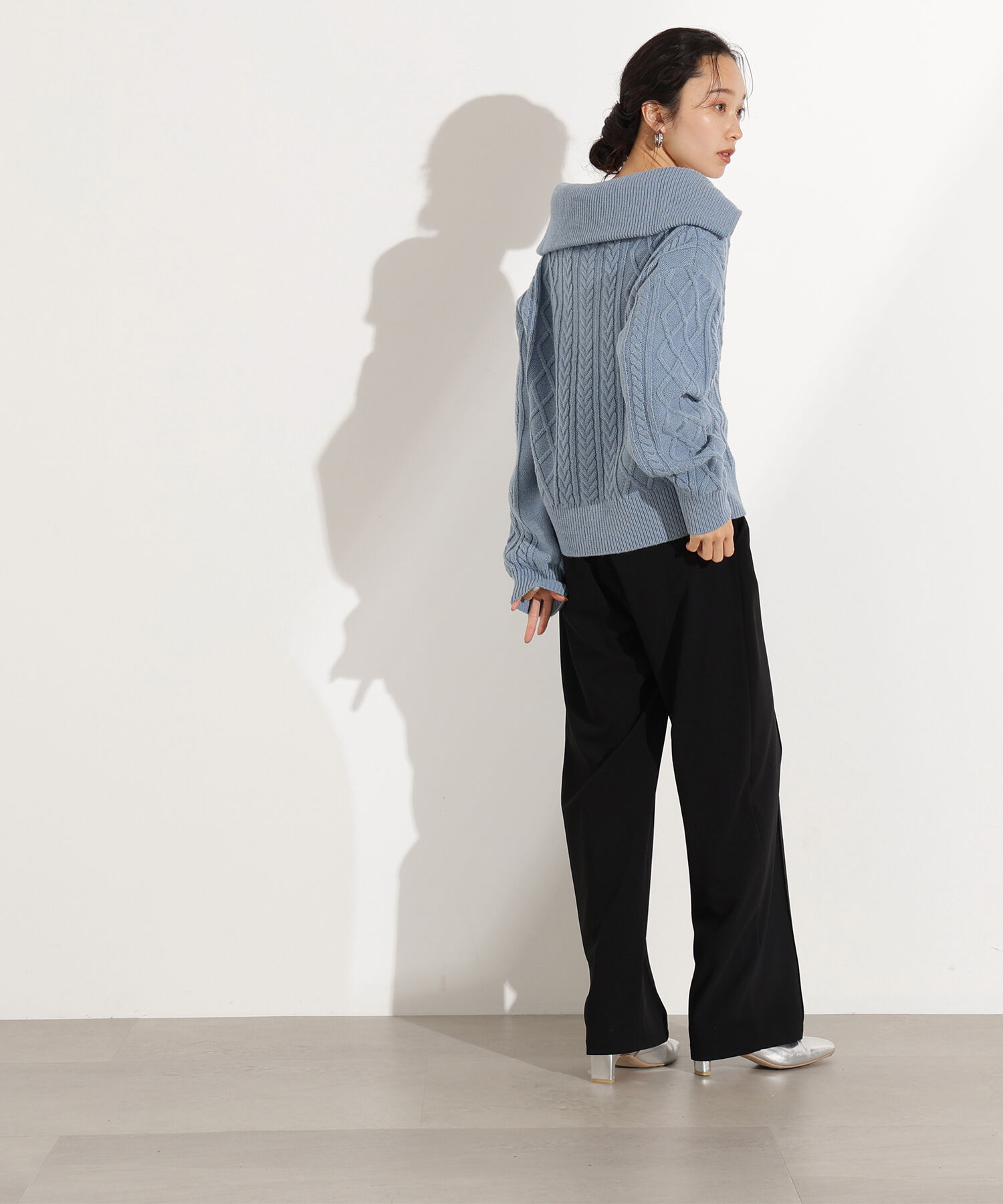  「ハーフジップケーブルニット」|ニット・セーター|