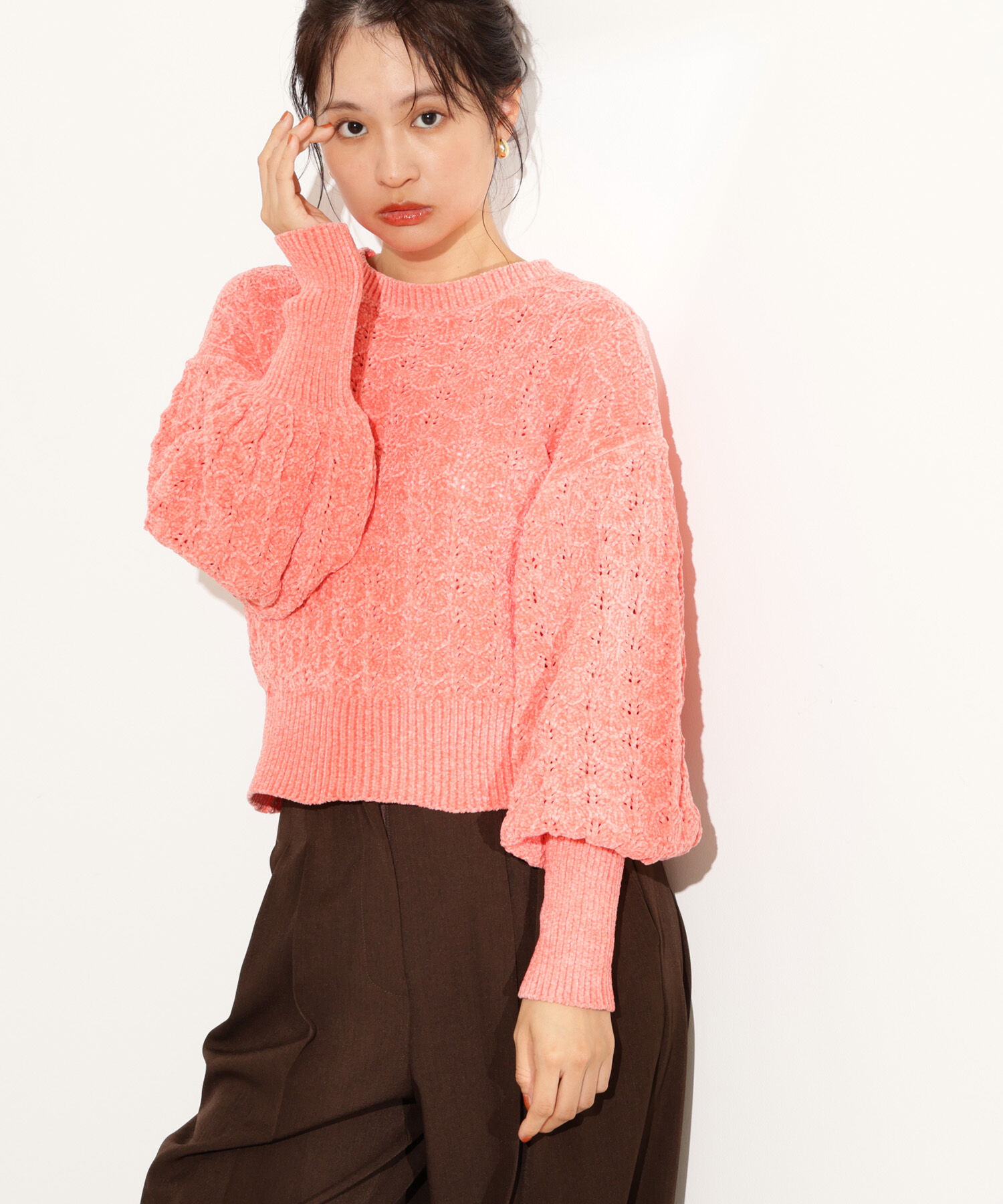  「モールアイレットニット」|ニット・セーター|