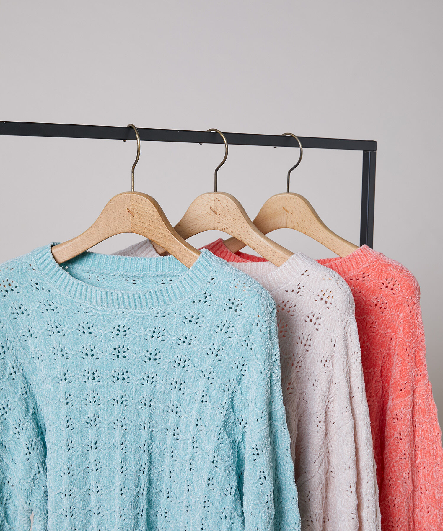  「モールアイレットニット」|ニット・セーター|ミント