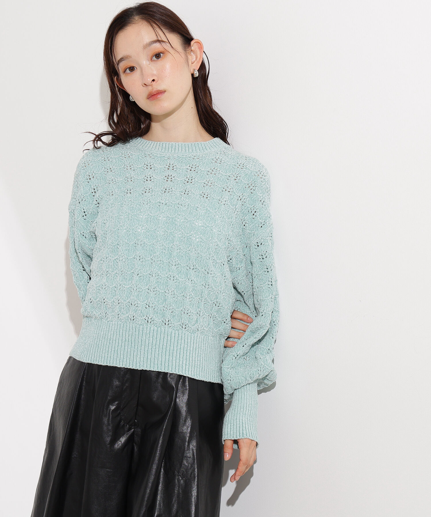  「モールアイレットニット」|ニット・セーター|