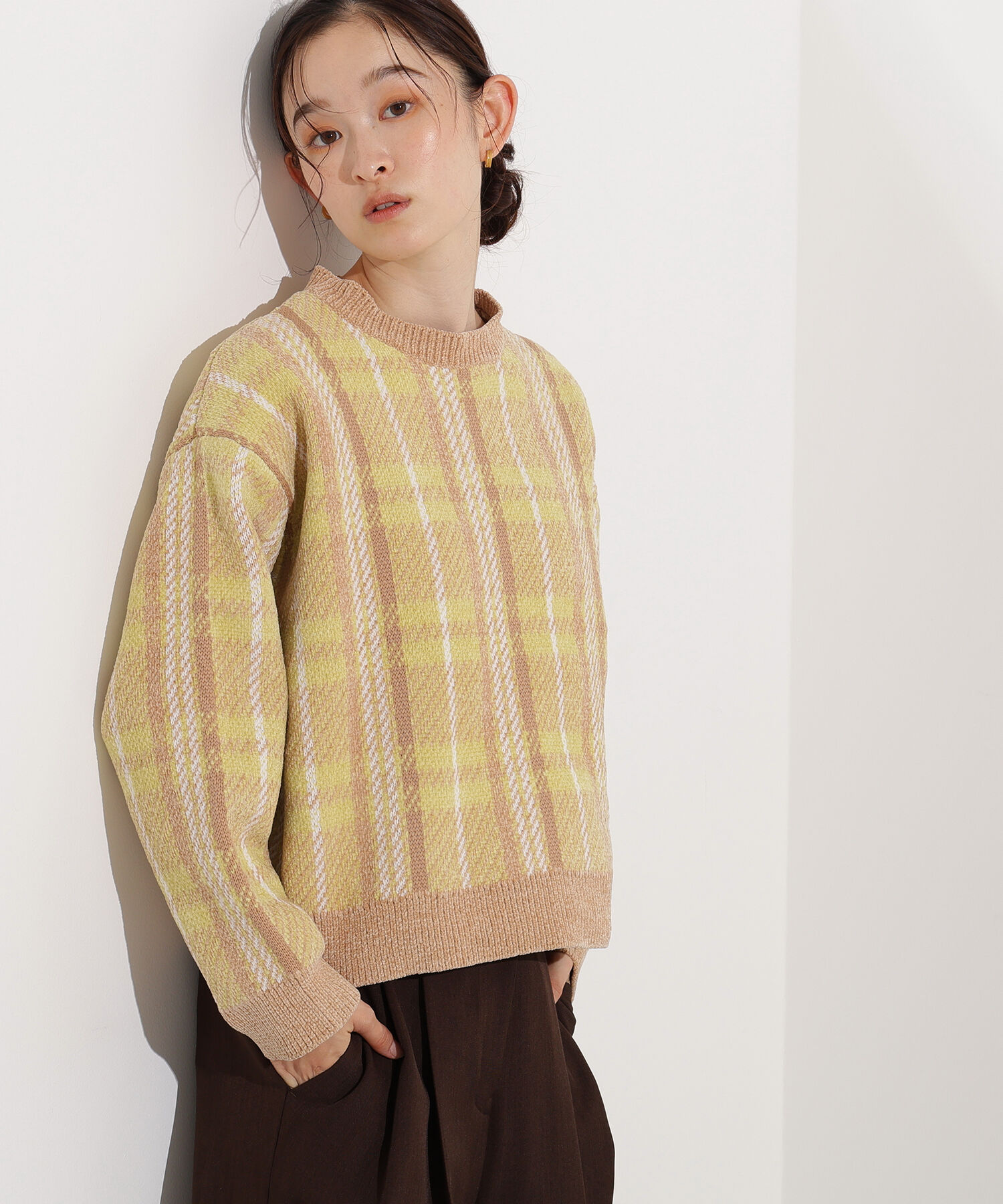  「モールチェックニット」|ニット・セーター|