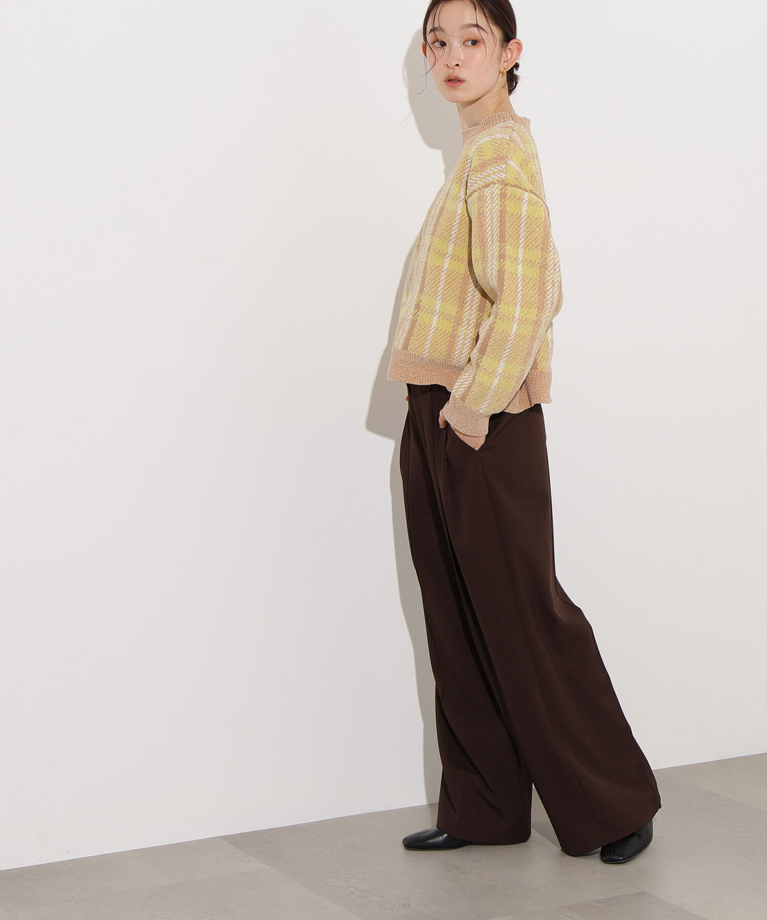  「モールチェックニット」|ニット・セーター|