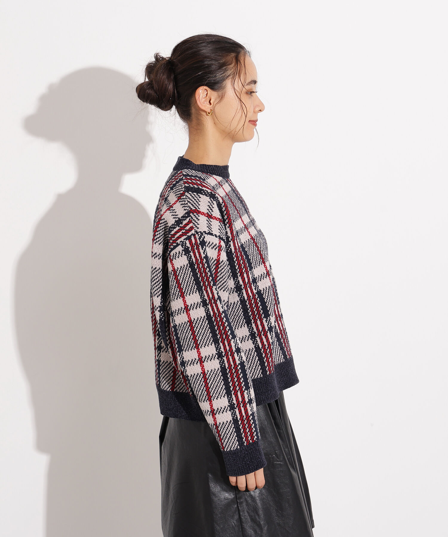  「モールチェックニット」|ニット・セーター|