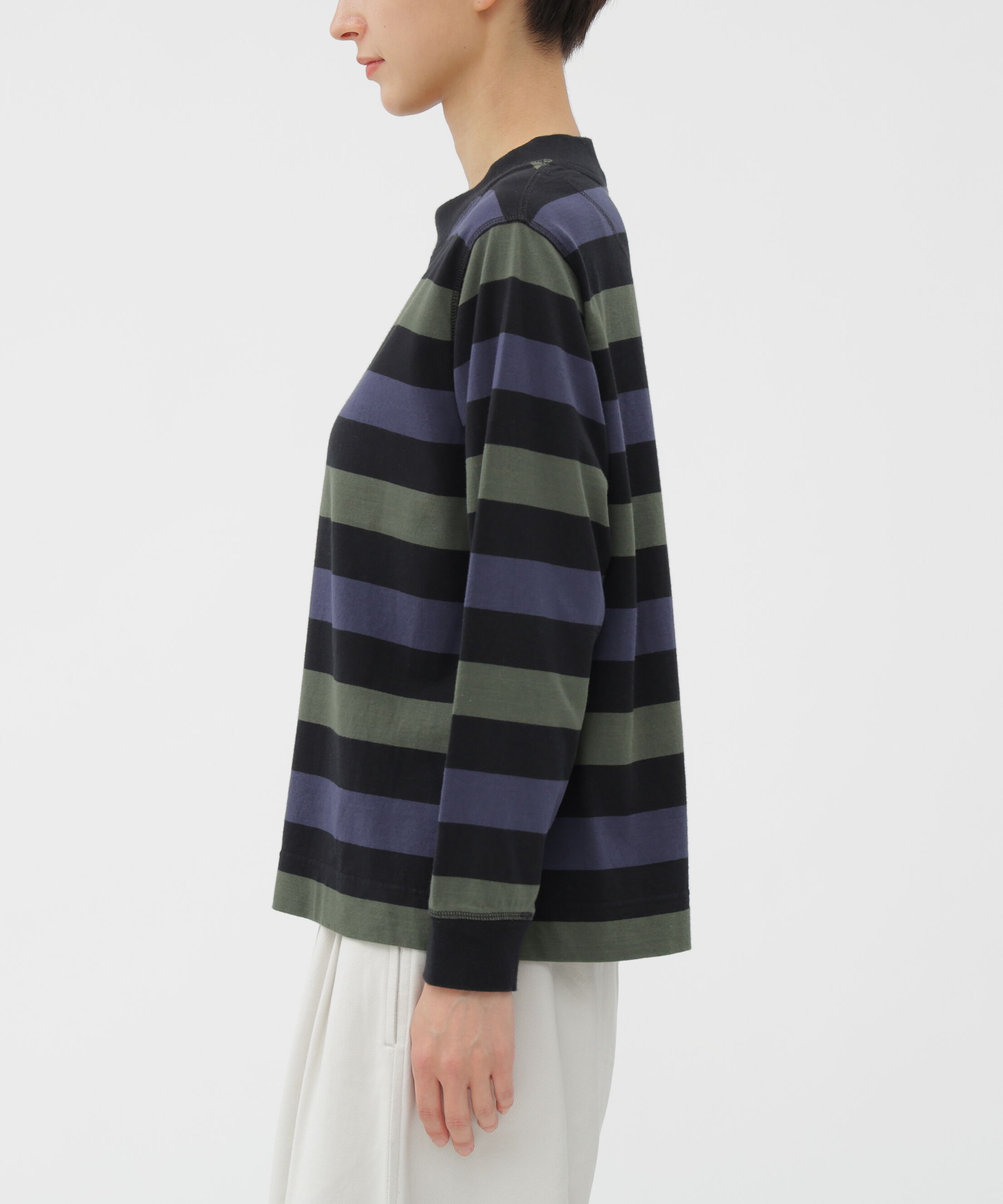 MHL.「THREE COLOUR BLOCK STRIPE TOP」|Tシャツ・カットソー|