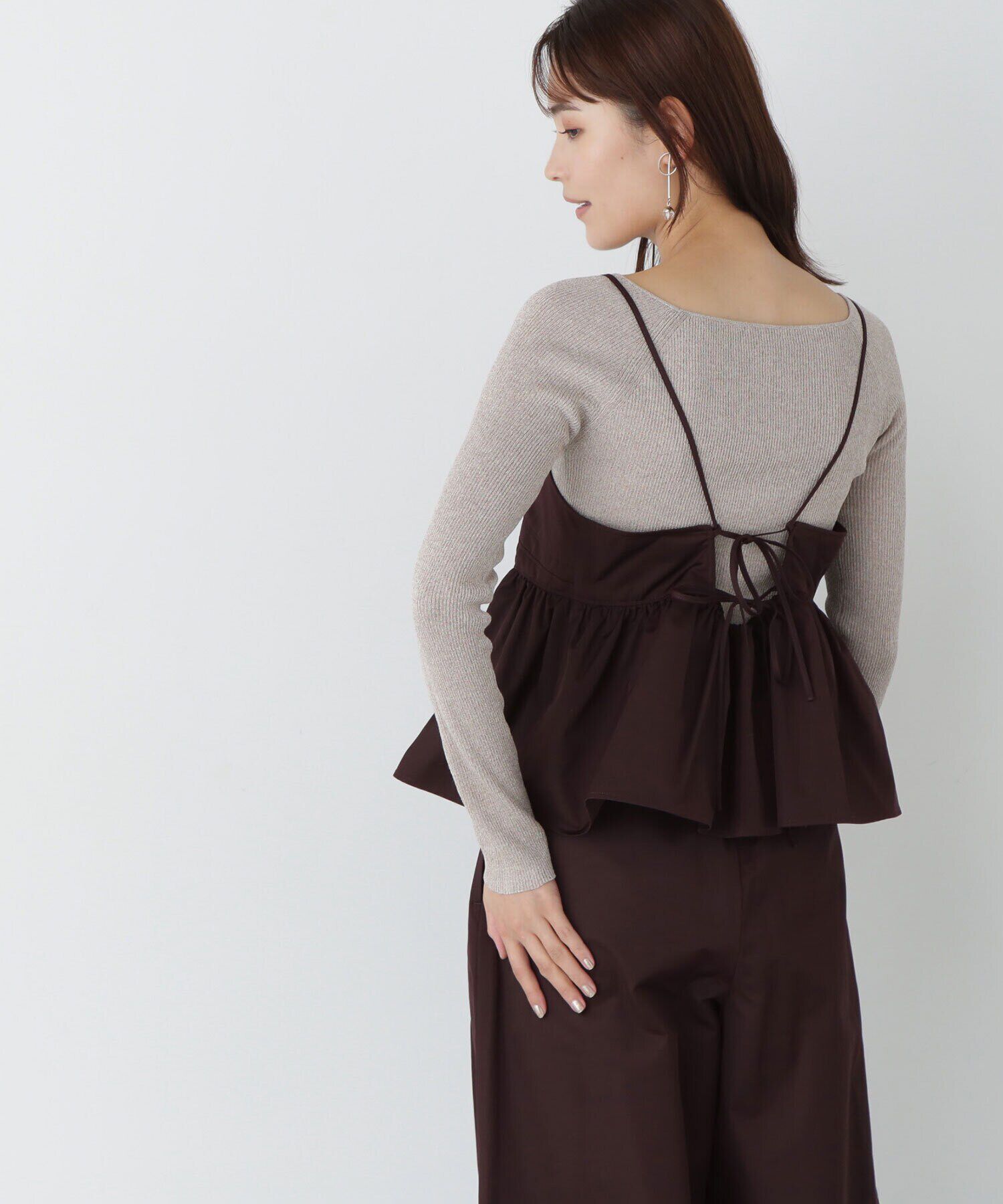  「クロップドキャミ」|シャツ・ブラウス|ガーネット1