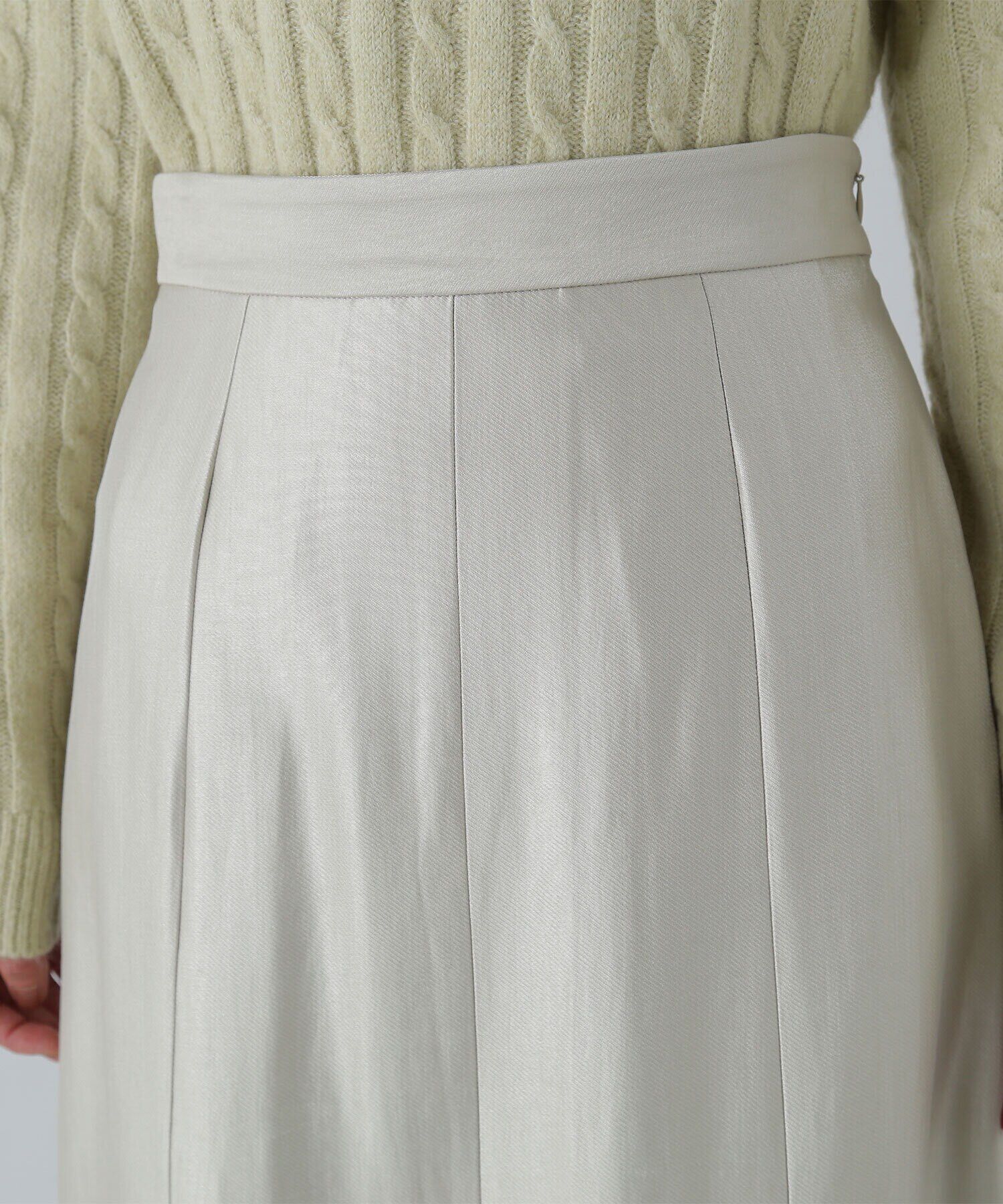  「＜グロッシーツイルシリーズ＞ボックスタックフレアスカート」|スカート|