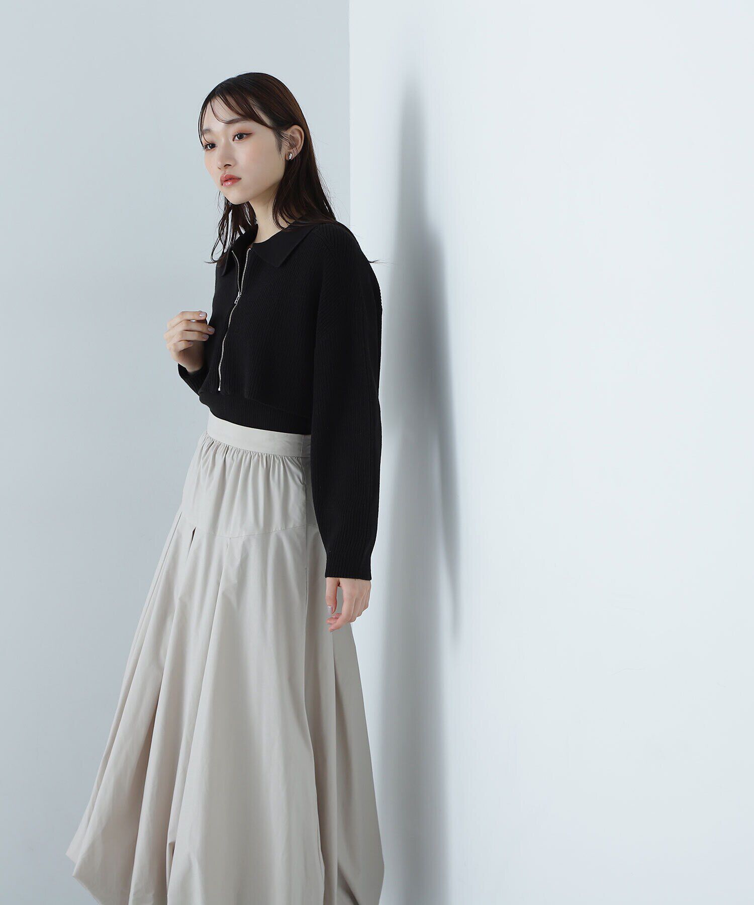  「ポロジップカーデセット」|ニット・セーター|