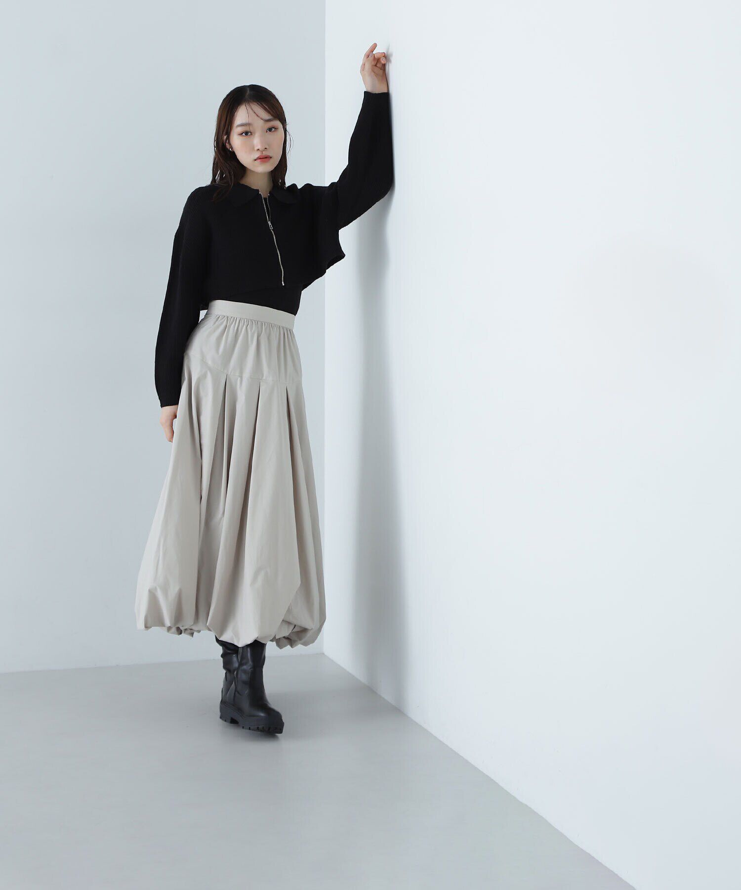  「ポロジップカーデセット」|ニット・セーター|