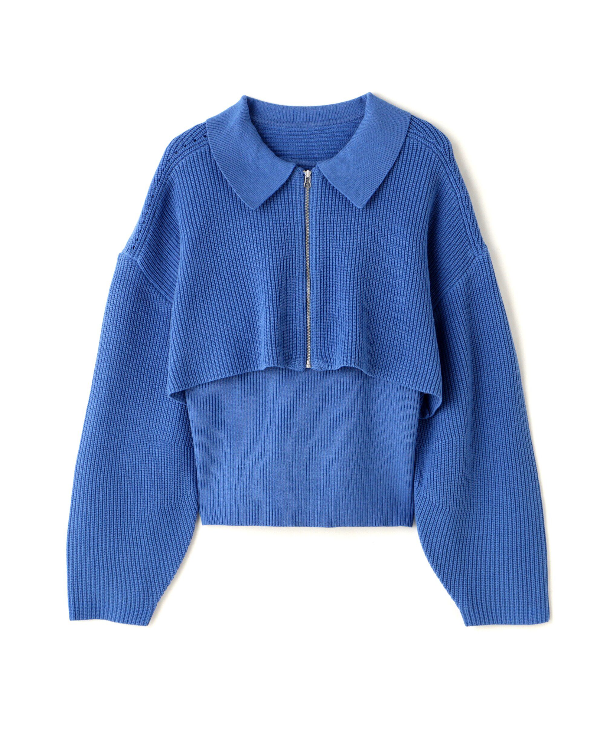  「ポロジップカーデセット」|ニット・セーター|